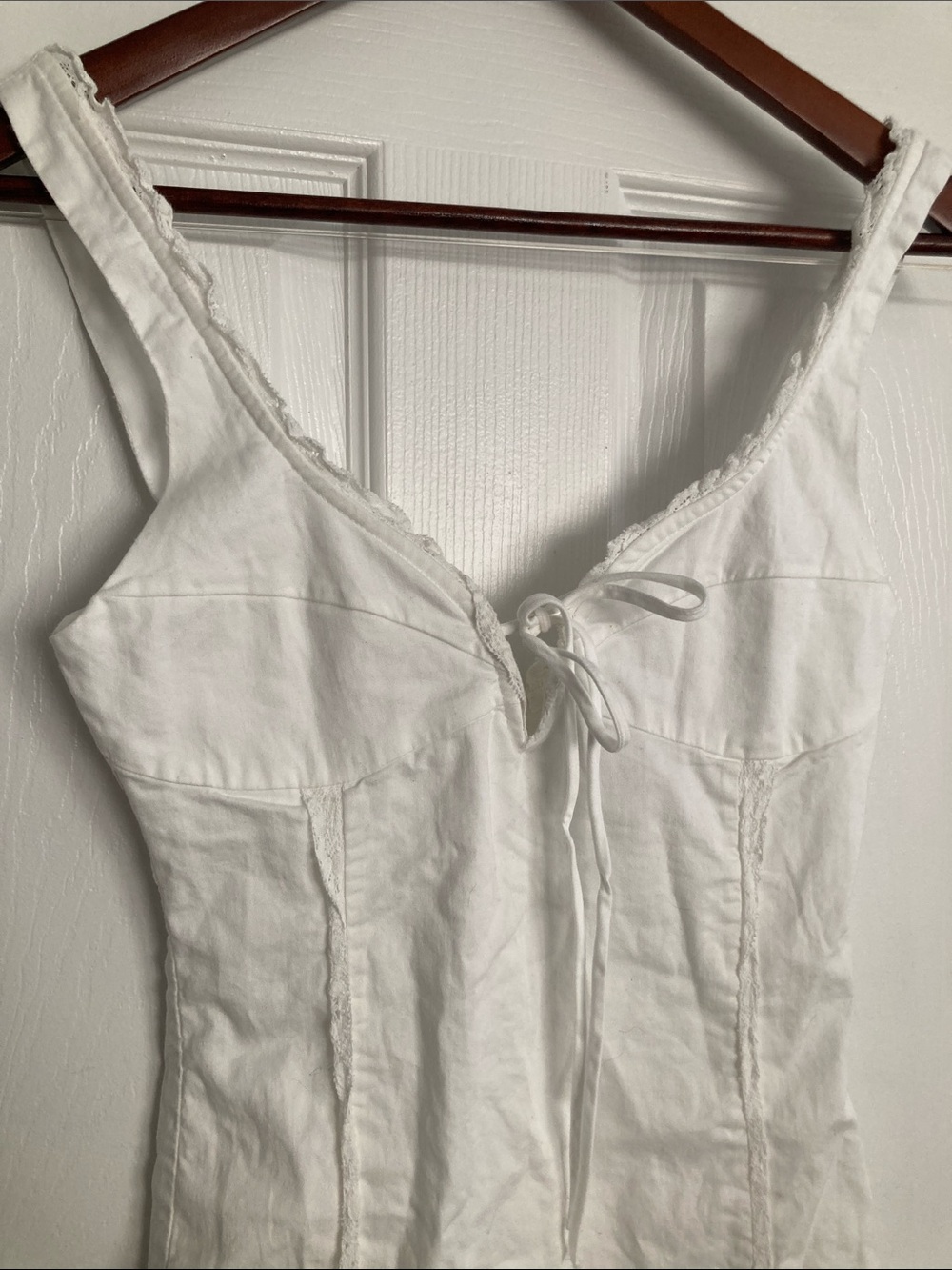 Zara White Mini Dress with Lace Trim
